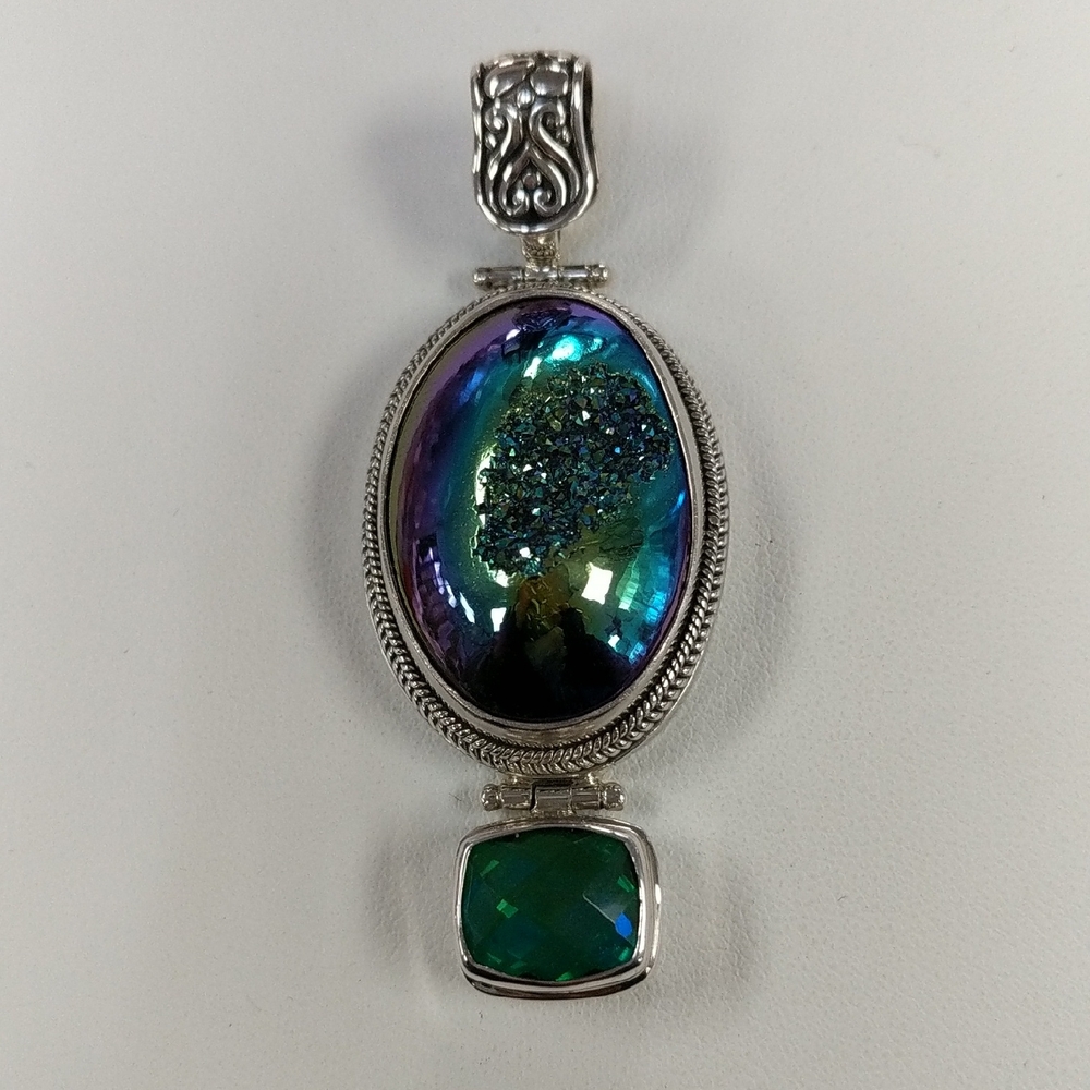 Sarda Sterling Silver Druzy Pendant
